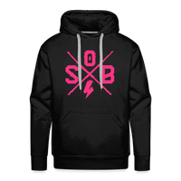 SPOD Männer Premium Hoodie Schwarz / S Neonpink Cross Premium Hoodie E-Bike-Community