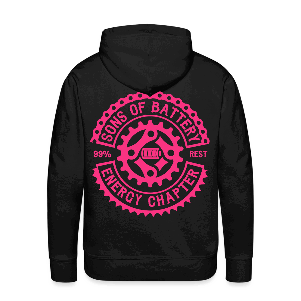 SPOD Männer Premium Hoodie Schwarz / S OG - NEONPINK - Men’s Premium Hoodie E-Bike-Community