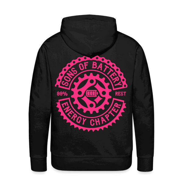 SPOD Männer Premium Hoodie Schwarz / S OG - NEONPINK - Men’s Premium Hoodie E-Bike-Community