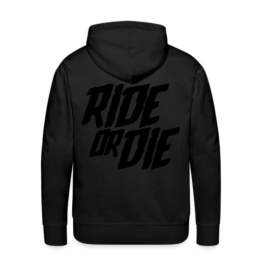 SPOD Männer Premium Hoodie Schwarz / S Ride or Die Blackline - Premium Hoodie E-Bike-Community