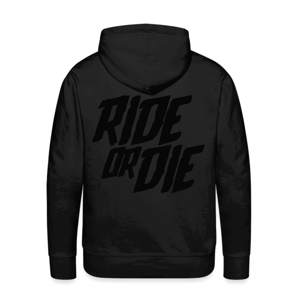 SPOD Männer Premium Hoodie Schwarz / S Ride or Die Blackline - Premium Hoodie E-Bike-Community