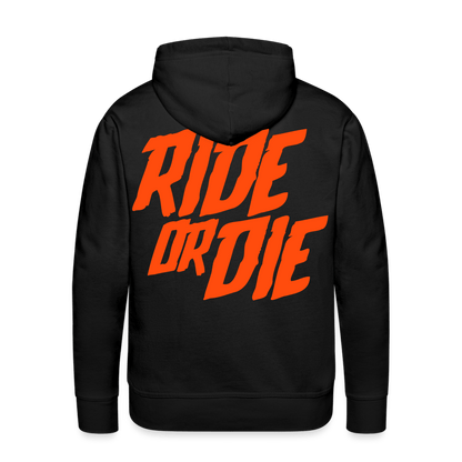 SPOD Männer Premium Hoodie Schwarz / S Ride or Die - Neonorange - Men’s Premium Hoodie E-Bike-Community