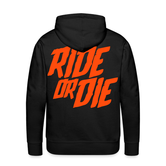 SPOD Männer Premium Hoodie Schwarz / S Ride or Die - Neonorange - Men’s Premium Hoodie E-Bike-Community