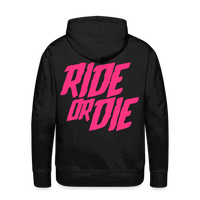 SPOD Männer Premium Hoodie Schwarz / S Ride or Die - Neonpink -Premium Hoodie E-Bike-Community