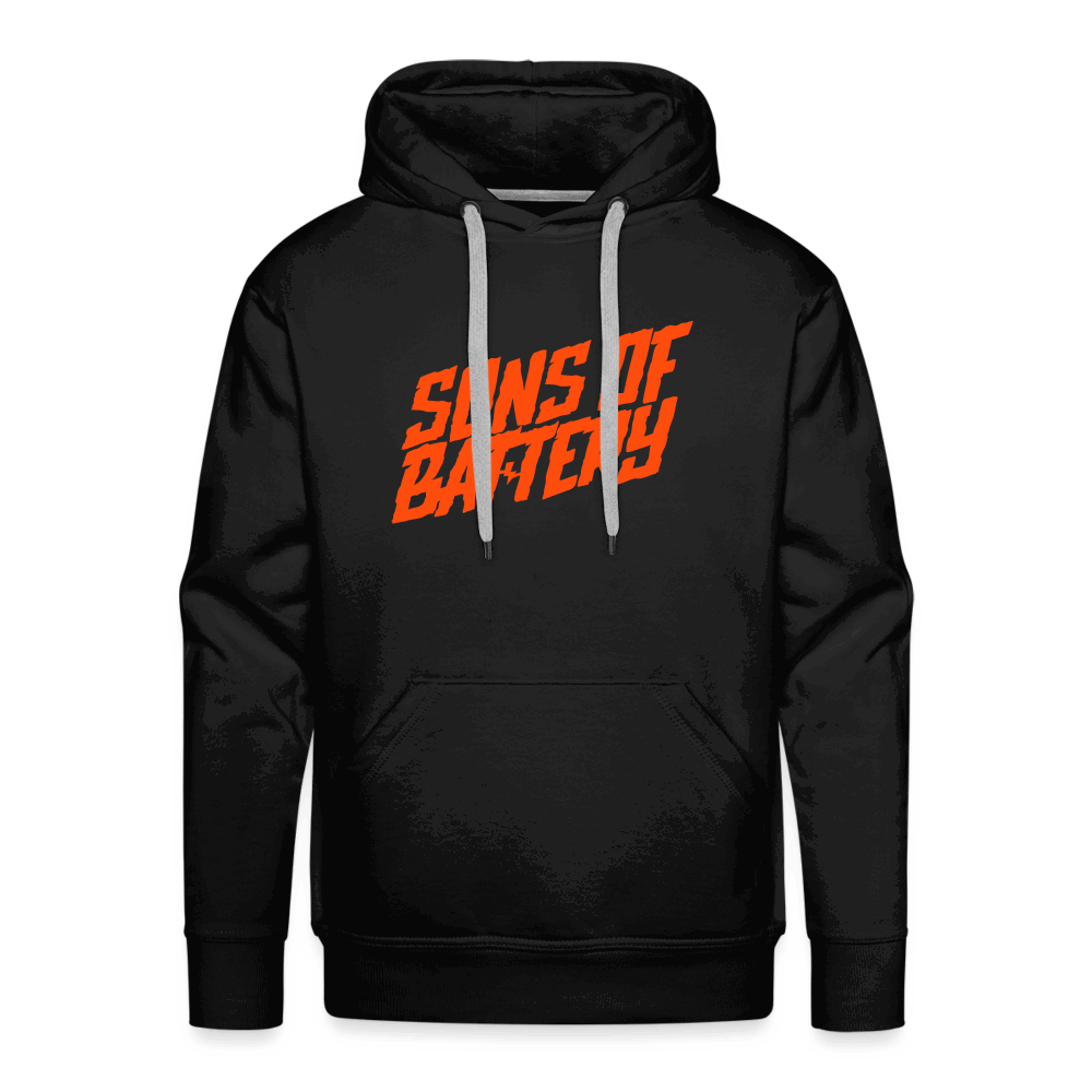 SPOD Männer Premium Hoodie Schwarz / S Signature - Neonorange - Men’s Premium Hoodie E-Bike-Community