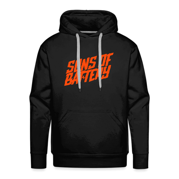 SPOD Männer Premium Hoodie Schwarz / S Signature - Neonorange - Men’s Premium Hoodie E-Bike-Community