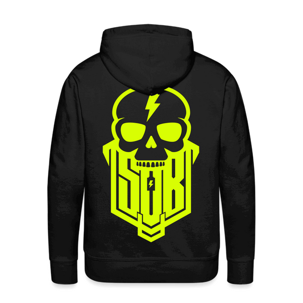 SPOD Männer Premium Hoodie Schwarz / S Skullgang Neongelb BACKPRINT Premium Hoodie E-Bike-Community