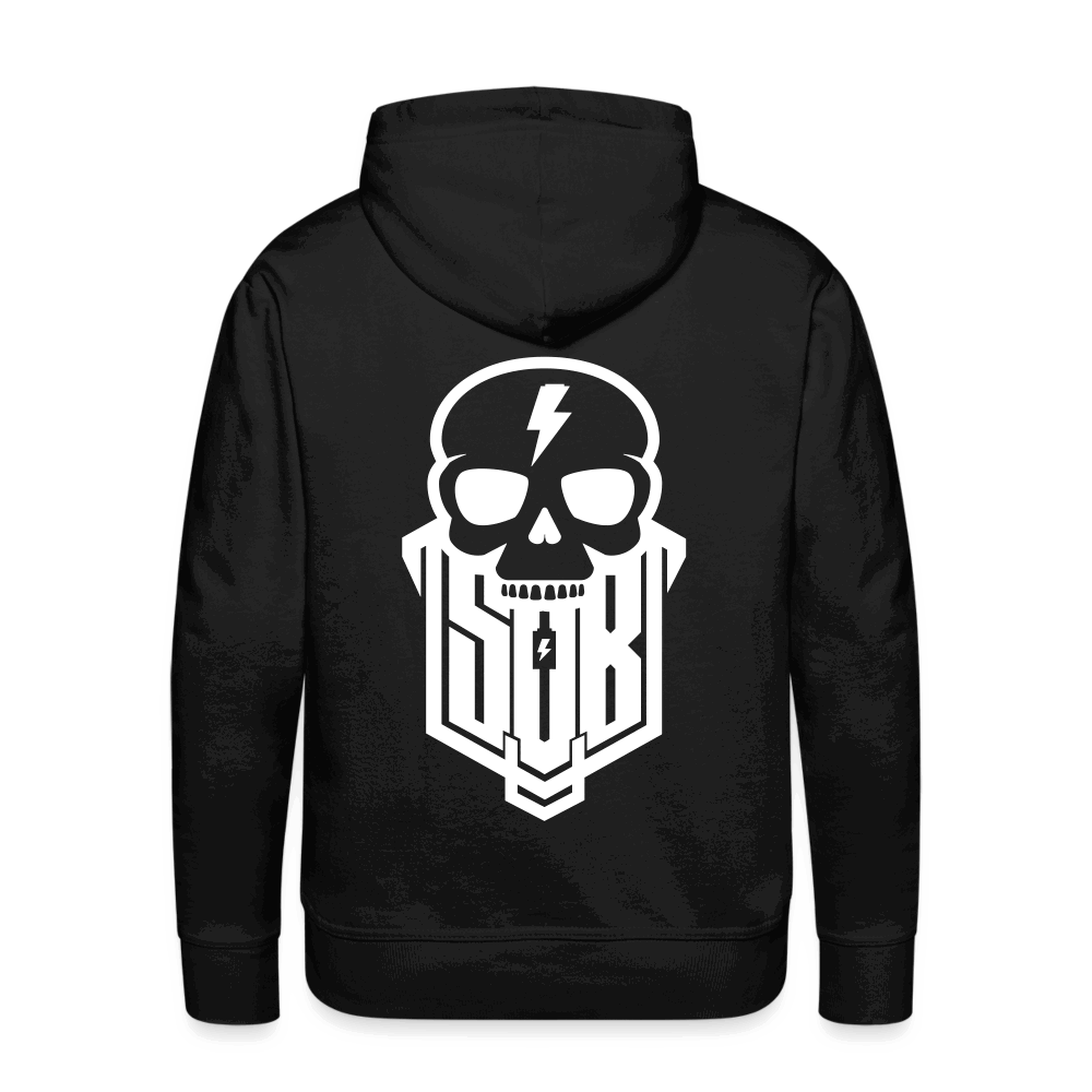 SPOD Männer Premium Hoodie Schwarz / S SKULLGANG - WEIß - BACKPRINT Men’s Premium Hoodie E-Bike-Community