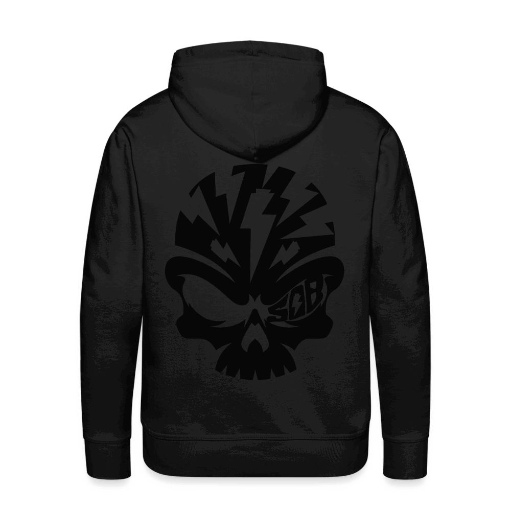 SPOD Männer Premium Hoodie Schwarz / S Skullhead - Blackline - Premium Hoodie E-Bike-Community