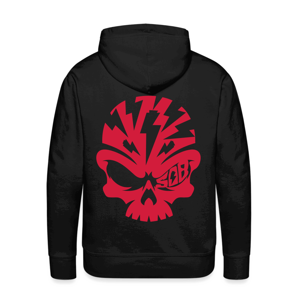 SPOD Männer Premium Hoodie Schwarz / S Skullhead - Redline - Premium Hoodie E-Bike-Community