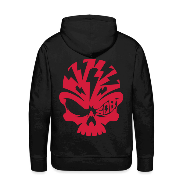 SPOD Männer Premium Hoodie Schwarz / S Skullhead - Redline - Premium Hoodie E-Bike-Community