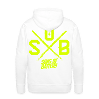 SPOD Männer Premium Hoodie Weiß / S Cross -Signature - Back - Männer Premium Hoodie E-Bike-Community