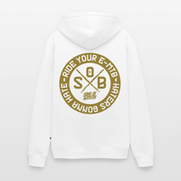 SPOD Männer Premium Hoodie Weiß / S "Haters" - Gold - SONS OF BATTERY - Men’s Premium Hoodie E-Bike-Community