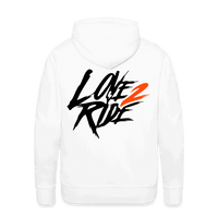SPOD Männer Premium Hoodie weiß / S Love 2 Ride - Neonorange 2 - Blackline - Men’s Premium Hoodie E-Bike-Community
