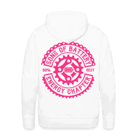 SPOD Männer Premium Hoodie weiß / S OG - NEONPINK - Men’s Premium Hoodie E-Bike-Community