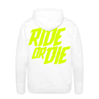 SPOD Männer Premium Hoodie weiß / S Ride or Die - Neongelb - Men’s Premium Hoodie E-Bike-Community