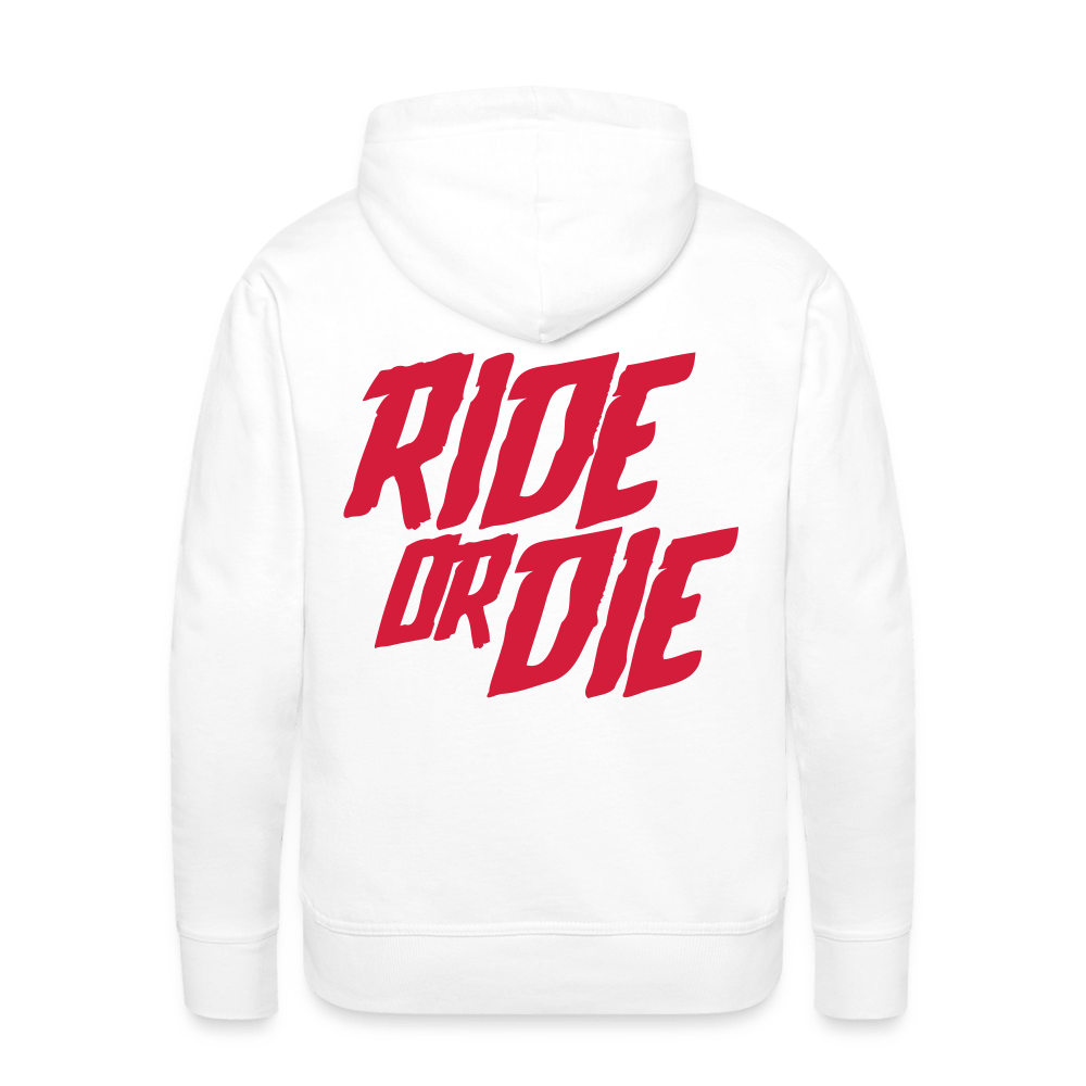SPOD Männer Premium Hoodie weiß / S Ride or Die - Redline - Premium Hoodie E-Bike-Community
