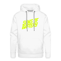 SPOD Männer Premium Hoodie weiß / S Signature Neongelb Men’s Premium Hoodie E-Bike-Community