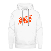 SPOD Männer Premium Hoodie weiß / S Signature - Neonorange - Men’s Premium Hoodie E-Bike-Community
