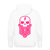 SPOD Männer Premium Hoodie weiß / S Skullgang - Neonpink - Premium Hoodie E-Bike-Community