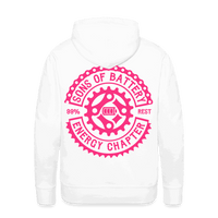 SPOD Männer Premium Hoodie weiß / S SoB Original - Neonpink - Premium Hoodie E-Bike-Community
