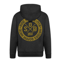 SPOD Männer Premium Kapuzenjacke Anthrazit / S Haters - Gold - Sons of Battery -Männer Premium Kapuzenjacke E-Bike-Community