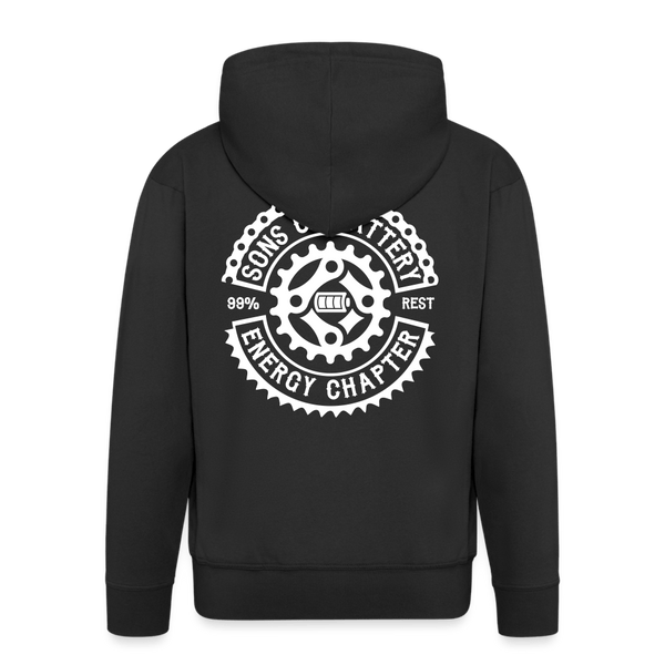 SPOD Männer Premium Kapuzenjacke Schwarz / S SONS OF BATTERY - CLASSIC - Men's Premium Hooded Jacket E-Bike-Community