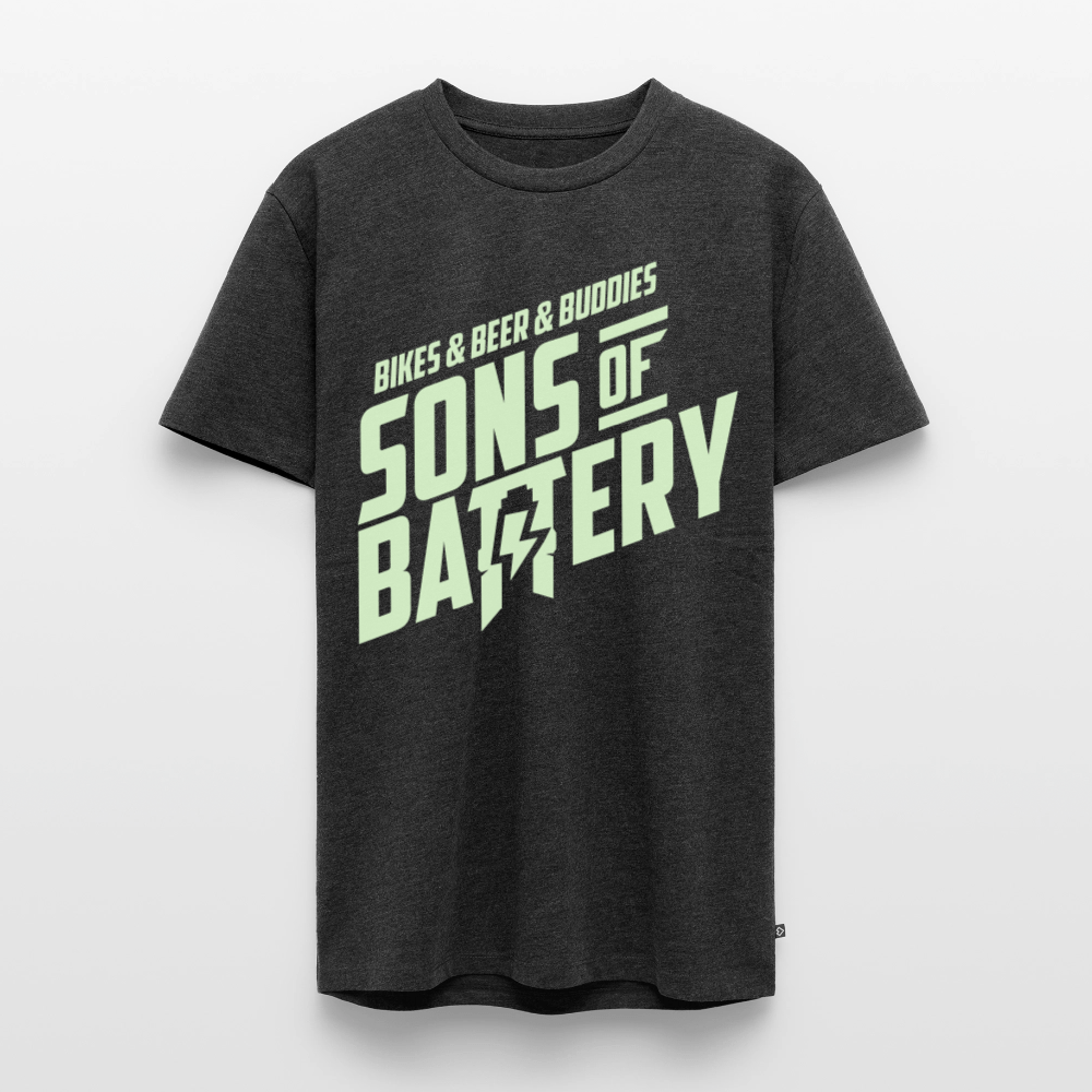 SPOD Männer Premium T-Shirt | Spreadshirt 812 Anthrazit meliert / S 3B's - Glow in the Dark -Männer Premium T-Shirt E-Bike-Community