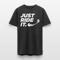 SPOD Männer Premium T-Shirt | Spreadshirt 812 Anthrazit meliert / S Just Ride it - Männer Premium T-Shirt E-Bike-Community