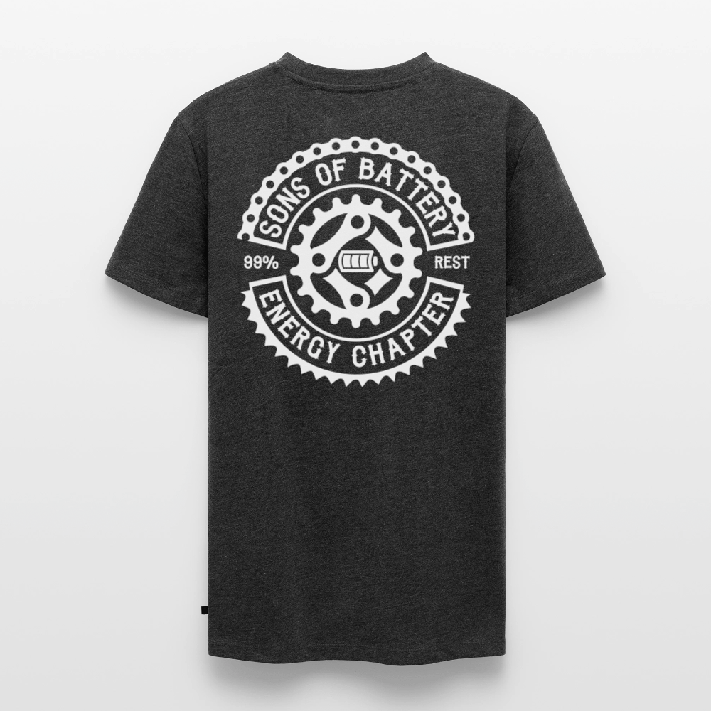 SPOD Männer Premium T-Shirt | Spreadshirt 812 Anthrazit meliert / S OG Logo Backprint - Männer Premium T-Shirt E-Bike-Community