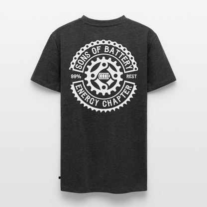 SPOD Männer Premium T-Shirt | Spreadshirt 812 Anthrazit meliert / S OG Logo Backprint - Männer Premium T-Shirt E-Bike-Community