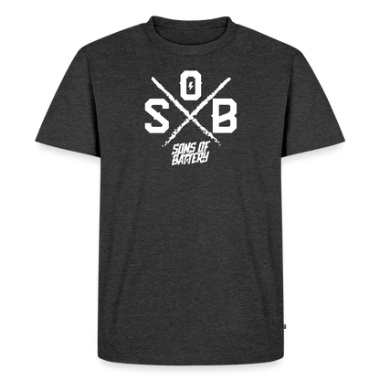 SPOD Männer Premium T-Shirt | Spreadshirt 812 Anthrazit meliert / S Sons of Battery - Cross - Männer Premium T-Shirt E-Bike-Community