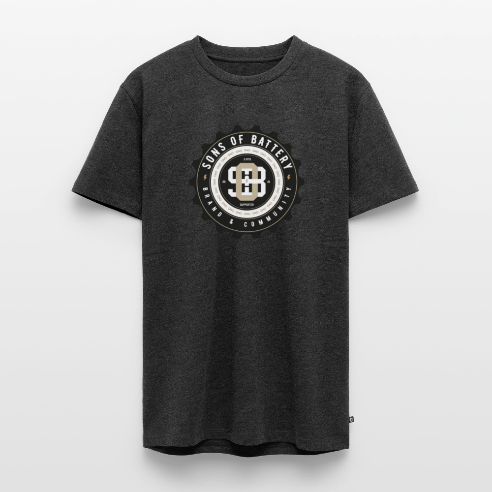 SPOD Männer Premium T-Shirt | Spreadshirt 812 Anthrazit meliert / S Sons of Battery EMTB SUPPORT 21 - Men’s Premium T-Shirt E-Bike-Community