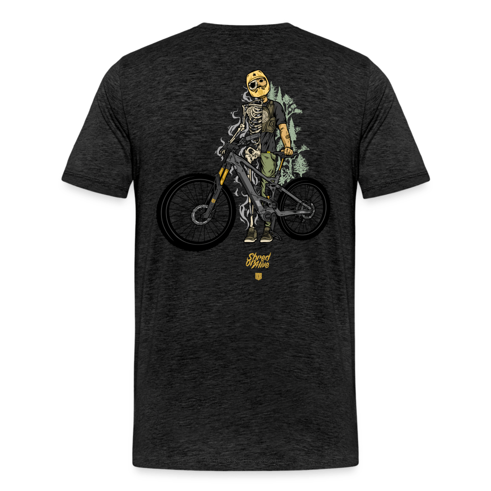 SPOD Männer Premium T-Shirt | Spreadshirt 812 Anthrazit / S Shred or Alive - Männer Premium T-Shirt E-Bike-Community
