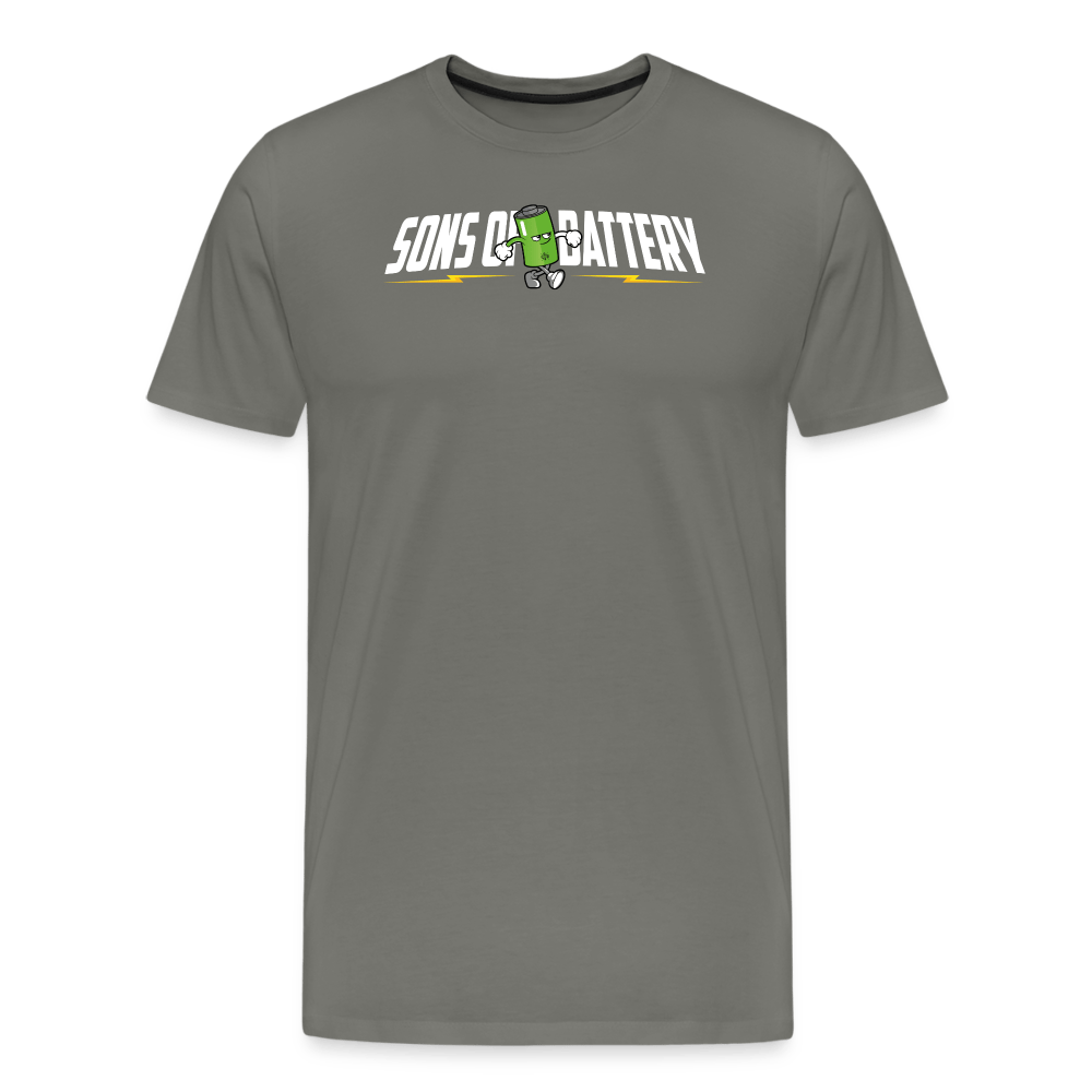 SPOD Männer Premium T-Shirt | Spreadshirt 812 Asphalt / S Sons of Battery B-Boy Männer Premium T-Shirt E-Bike-Community