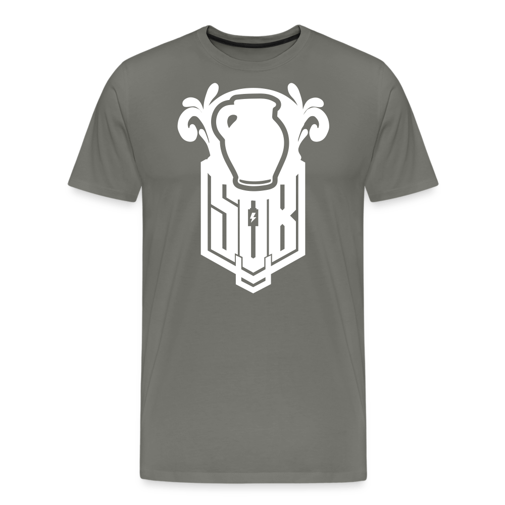 SPOD Männer Premium T-Shirt | Spreadshirt 812 Asphalt / S Bembel - SoB Männer Premium T-Shirt E-Bike-Community