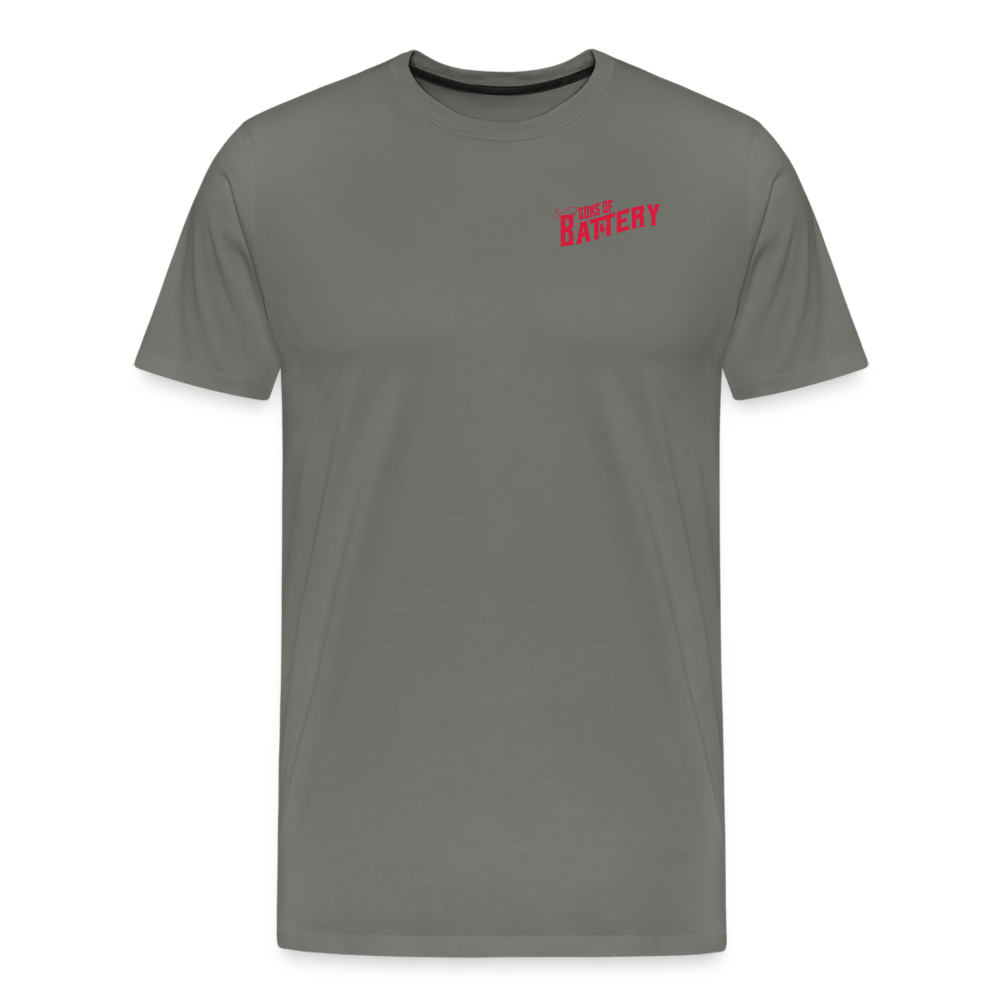 SPOD Männer Premium T-Shirt | Spreadshirt 812 Asphalt / S Oldschool - Männer Premium T-Shirt E-Bike-Community