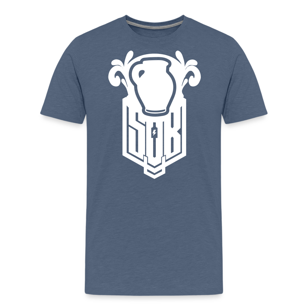 SPOD Männer Premium T-Shirt | Spreadshirt 812 Blau meliert / S Bembel - SoB Männer Premium T-Shirt E-Bike-Community