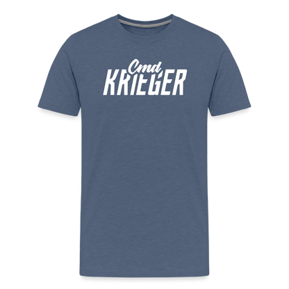 SPOD Männer Premium T-Shirt | Spreadshirt 812 Blau meliert / S Commander Krieger - Flex - Männer Premium T-Shirt E-Bike-Community