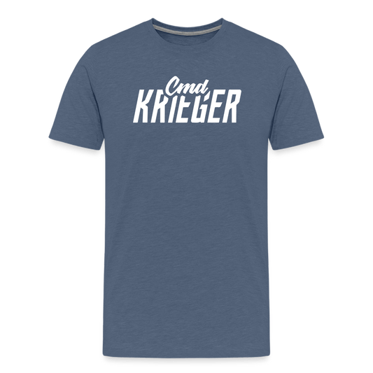 SPOD Männer Premium T-Shirt | Spreadshirt 812 Blau meliert / S Commander Krieger - Flex - Männer Premium T-Shirt E-Bike-Community