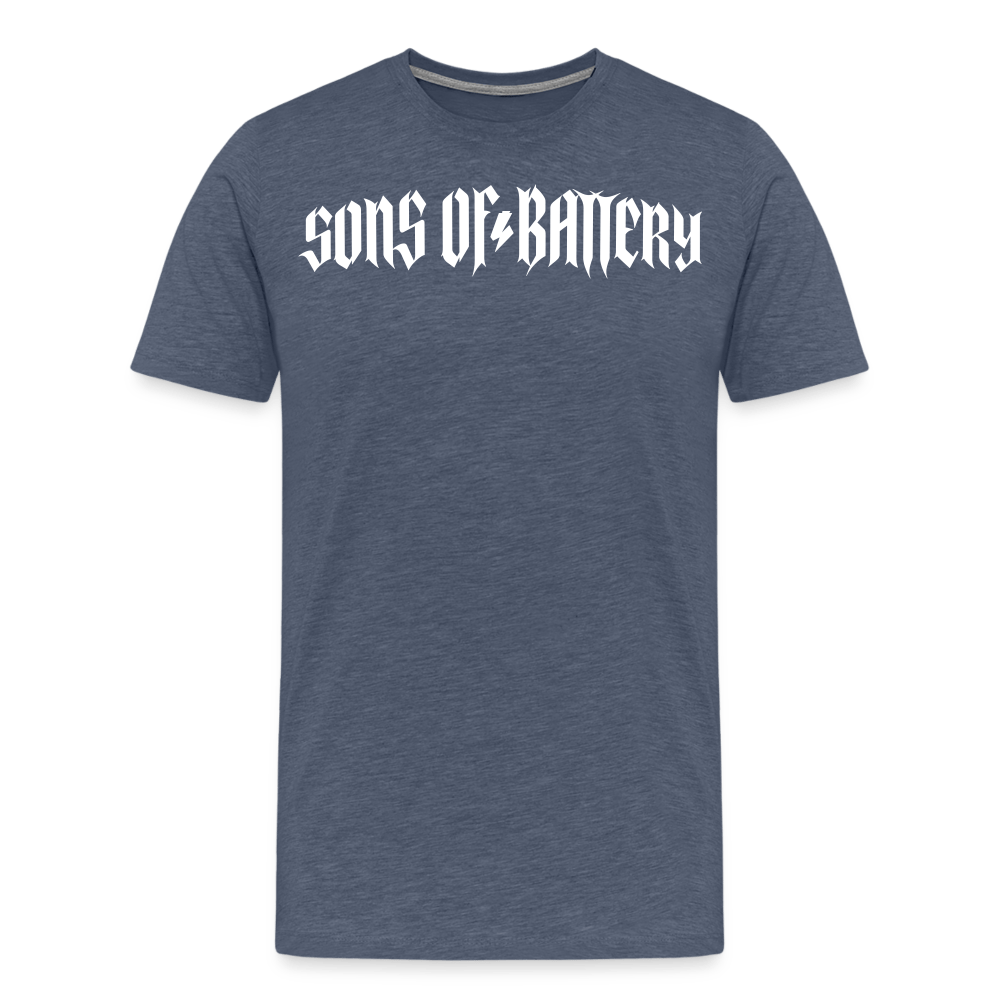 SPOD Männer Premium T-Shirt | Spreadshirt 812 Blau meliert / S Rough - Männer Premium T-Shirt E-Bike-Community