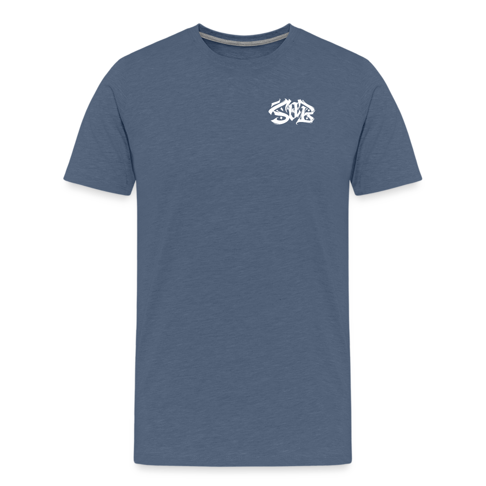 SPOD Männer Premium T-Shirt | Spreadshirt 812 Blau meliert / S Shred or Alive - Brush E-Bike-Community