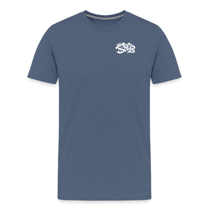 SPOD Männer Premium T-Shirt | Spreadshirt 812 Blau meliert / S Shred or Alive - Brush E-Bike-Community