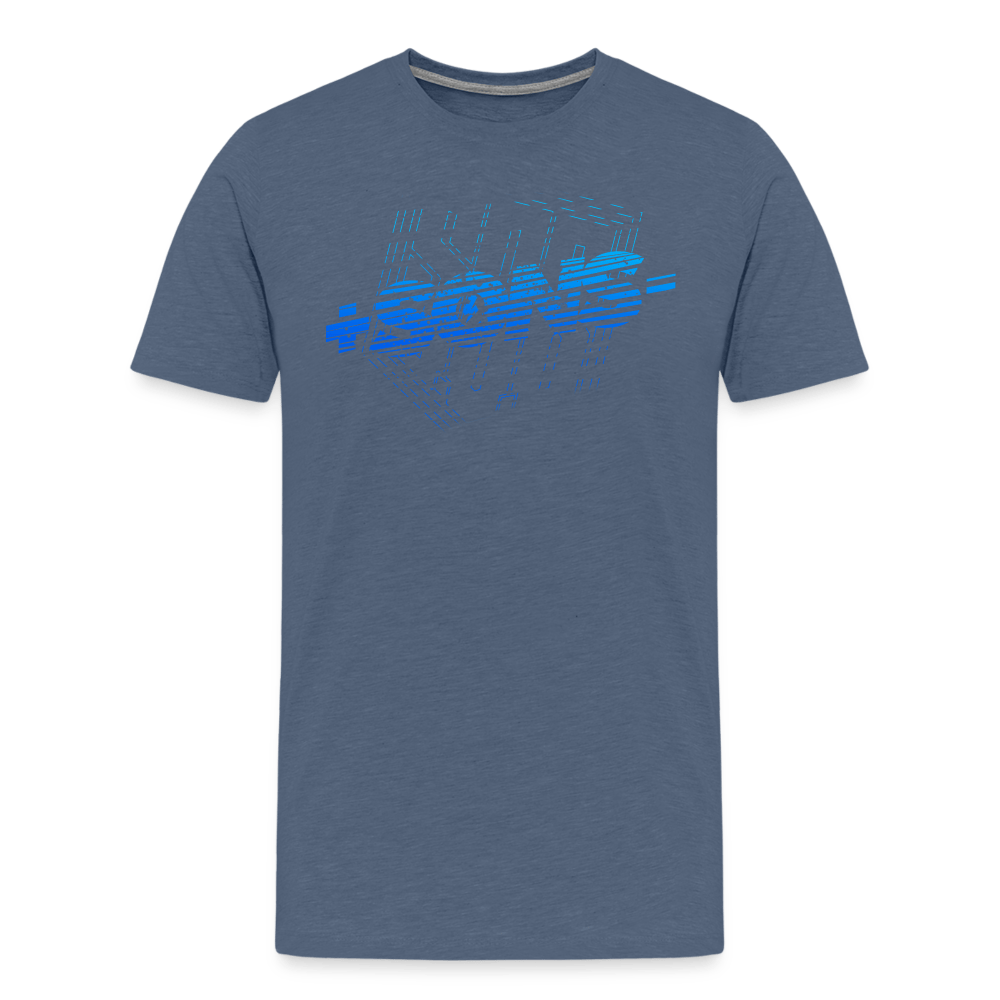 SPOD Männer Premium T-Shirt | Spreadshirt 812 Blau meliert / S SONS BLUE - DTF - Männer Premium T-Shirt E-Bike-Community