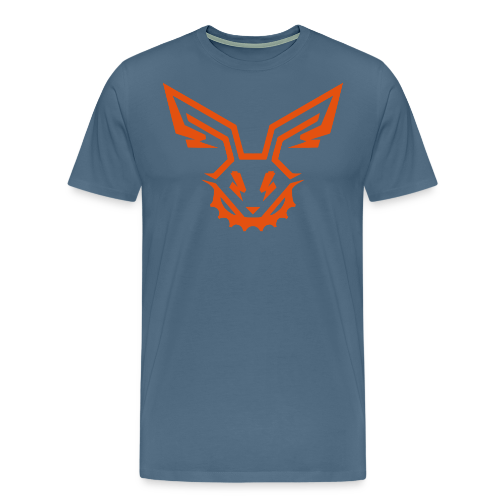 SPOD Männer Premium T-Shirt | Spreadshirt 812 Blaugrau / S Electro Bunny - Männer Premium T-Shirt E-Bike-Community