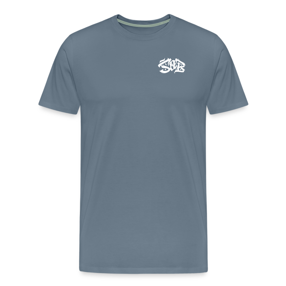 SPOD Männer Premium T-Shirt | Spreadshirt 812 Blaugrau / S Shred or Alive - Brush E-Bike-Community