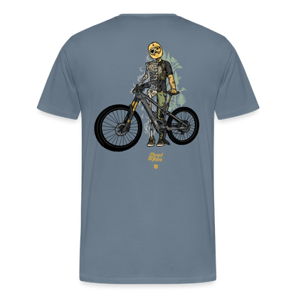 SPOD Männer Premium T-Shirt | Spreadshirt 812 Blaugrau / S Shred or Alive - Männer Premium T-Shirt E-Bike-Community