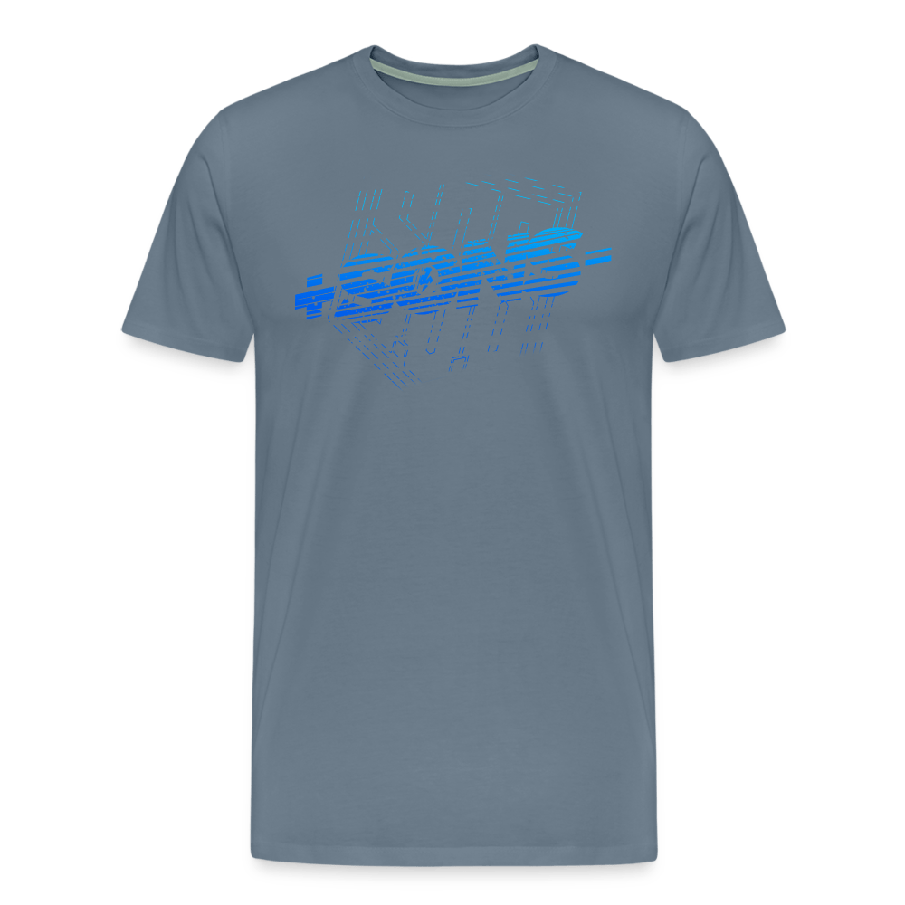 SPOD Männer Premium T-Shirt | Spreadshirt 812 Blaugrau / S SONS BLUE - DTF - Männer Premium T-Shirt E-Bike-Community