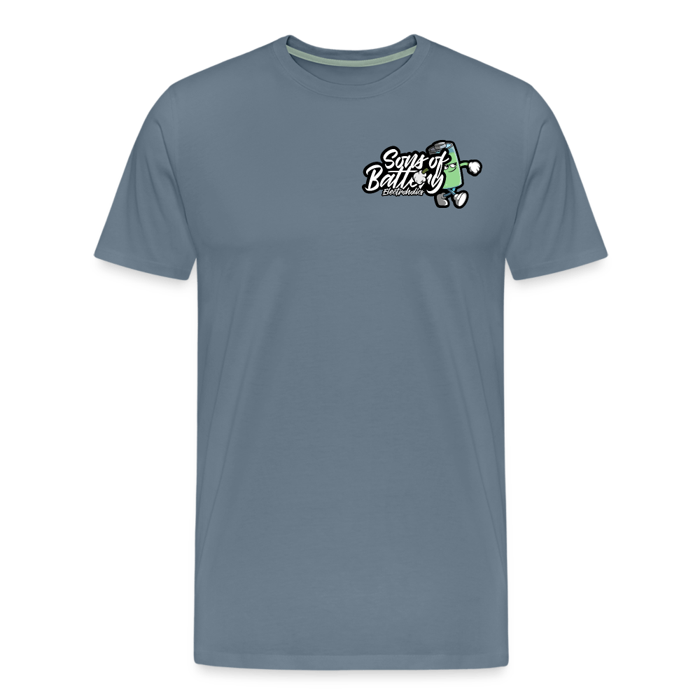 SPOD Männer Premium T-Shirt | Spreadshirt 812 Blaugrau / S Sons of Battery Boy - Männer Premium T-Shirt E-Bike-Community