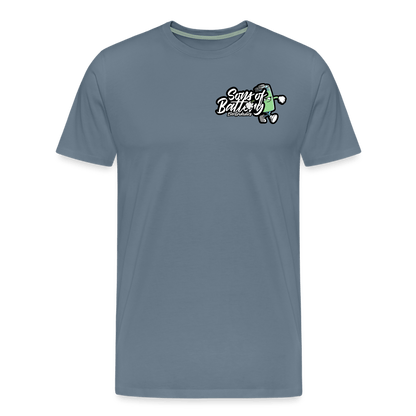 SPOD Männer Premium T-Shirt | Spreadshirt 812 Blaugrau / S Sons of Battery Boy - Männer Premium T-Shirt E-Bike-Community
